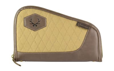 Evolution Outdoor President Series, Pistol Case, Fits Most Handguns Up to 12", Cotton Duck Canvas and Brown Fleece Lining Construction, Brown