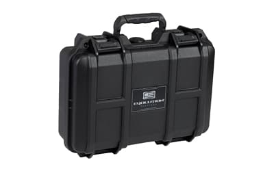 Evolution Outdoor Liberator, Single Pistol Case, Reinforced Polypropylene Construction, Pick N Pluck Foam, Black, 12.6"x9.8"x4.2", 2.69 lbs
