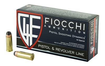 Fiocchi Ammunition Centerfire Pistol, 44 Special, 200 Grain, XTP, 50 Round Box