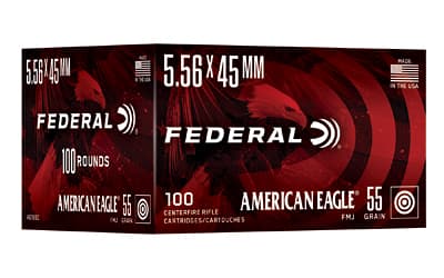 Federal American Eagle, 5.56 NATO, 55 Grain, Full Metal Jacket, 100 Round Box