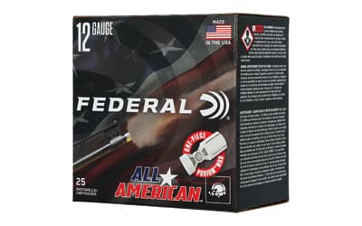 Federal All American, 12 Gauge, 2.75", #7.5, 3 Dram, 1 1/8oz, Lead, 25 Round Box