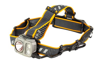 FENIX HP25R V2, Headlamp, White/Red LED, 1,600 Lumens, Matte Finish, Black, Includes Headband and Rechargeable ARB-L21-5000 Battery