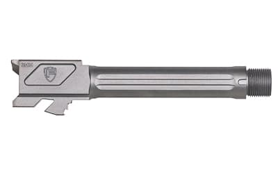 Fortis Manufacturing, Inc. Match Grade Barrel, For Glock, 9MM, 4.5", Threaded, Fits Glock 19 Gen 1-5 and 19X, Grey MDC (PVD) Finish