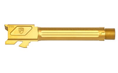 Fortis Manufacturing, Inc. Match Grade Barrel, For Glock, 9MM, 4.5", Threaded, Fits Glock 19 Gen 1-5 and 19X, Gold TiN Finish