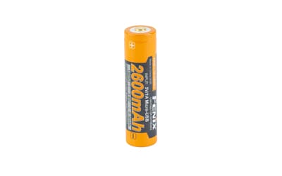 FENIX USB Rechargeable 18650 Battery, Micro USB Charging Port, 2600mAh, 3.6V, Black