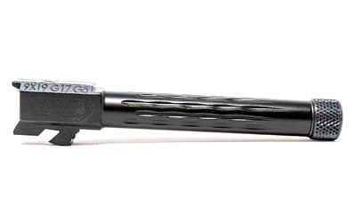 Faxon Firearms Match Series, Flame Fluted Profile, Drop-In Threaded Barrel, 9MM, 1/2X28 Thread Pitch, 1:10 Twist Rate, Button Rifled