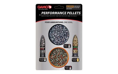 Gamo USA Combo Pack, Performance Pellets, .177 Pellets (Rocket, Red Fire, PBA Armor, PBA Raptor), Blister Card, 390/Pack