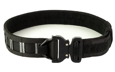 GBRS Group Assaulter Belt System, 20 Molle Sections, 1.75" Cobra Buckle with D-Ring, Medium, 1.5" Nylon Scuba Webbing Construction, Black