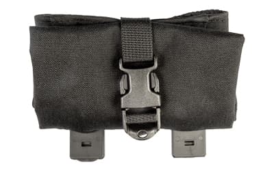 Grey Ghost Gear Roll-Up Dump Pouch, MOLLE Compatible, Laminated Nylon Construction, Matte Finish, Black