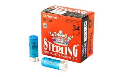Sterling Exclusive Series, 12 Gauge 2.75", #4, 1 3/16 oz, Shot Shell, 25 Round Box
