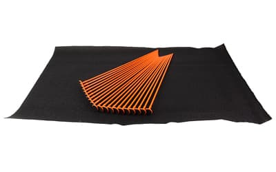 Gun Storage Solutions Rifle Rods, Fit .22 Caliber and Larger, 16" Length, Orange, Includes 19"X30" Shelf Liner, 10 Pack