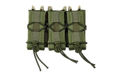 High Speed Gear Pistol TACO, Triple Magazine Pouch, MOLLE, Fits Most Pistol Magazines, Hybrid Kydex and Nylon, Olive Drab Green