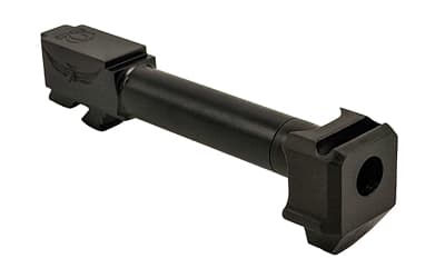 Icarus Precision Omega Comp/Barrel, 9MM, Fits Glock 19 Gen 5 OEM Slides, Nitride Finish, Black, Includes Barrel and Compensator