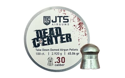 JTS Group Dead Center, 30 Caliber Pellets, Domed Tip, 45.06 Grain, 100 Per Tin
