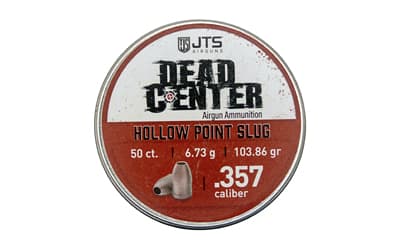 JTS Group Dead Center, .357 Caliber Pellets, Hollow Point Tip, 50 Per Tin