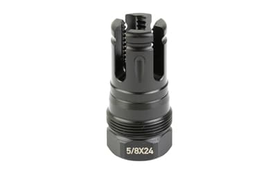KAK Industry Plan B 4 Prong Flash Hider, 5/8X24 Thread Pitch, .375" Bore Diameter, Plan B Compatible, Nitride Finish, Black
