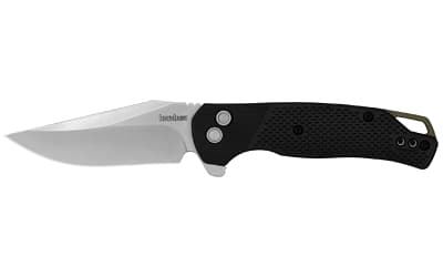Kershaw Runoff, Folding Knife, 3.1" Clip Point Blade, Plain Edge, 8Cr13MoV Blade Steel, 7.15" Overall Length, Button Lock, Stone Washed Finish