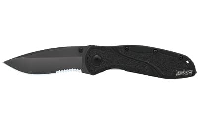 Kershaw Blur Glass Breaker, 3.4", Assisted Folding Knife, Modified Drop Point, Thumb Stud, Pocket Clip, Glass Breaker, 14C28N/OD