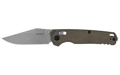 Kershaw Bel Air, Folding Knife, 3.05" Clip Point, Plain Edge, CPM MagnaCut Blade Steel, 7.25" Overall Length, DuraLock, Stonewashed Finish, Silver