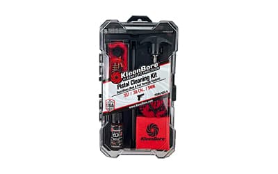 Kleen-Bore Dual-Kleen, Includes Pull Through Rope Cleaner, Phosphor Bronze Bore Brush, Precision Barbed Point Jag, Black Steel Patch Holder