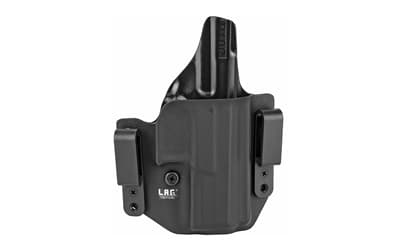 L.A.G. Tactical, Inc. Defender Series, OWB/IWB Holster, Fits CZ P-10 C, Kydex, Right Hand, Black Finish