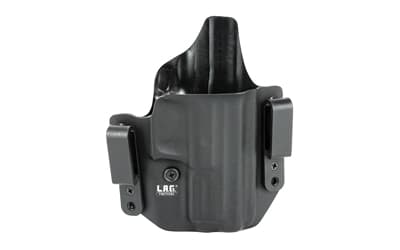 L.A.G. Tactical, Inc. Defender Series, OWB/IWB Holster, Fits Springfield XD Service 9/40, 4" Barrel, Kydex, Right Hand, Black Finish