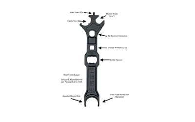 LBE Unlimited Armorers Tool, For AR-15, 4140 Steel Construction, Black