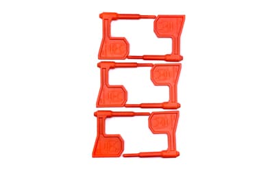 LBE Unlimited Chamber Flag, For Rifles, Plastic Construction, Orange, Pack of 6