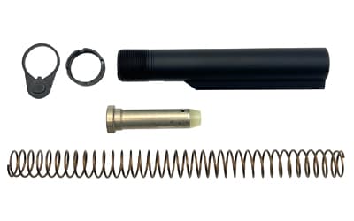 LBE Unlimited Buffer Tube Kit, Fits AR-15, Includes 6 Position Mil-Spec Diameter Buffer Tube, Carbine Length Recoil Spring, End Plate