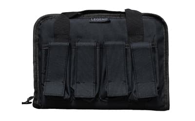 Legend Outdoor Gear Pegasus Tactical Pistol Case, Polyester Construction, 12.5"x1.5"x8", Black