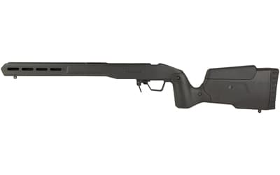 MDT Field Stock, Rifle Chassis, 6061 Aluminum Core, Overmolded Polymer Body, AICS Magazine Compatible, Black, Fits Savage Short Action