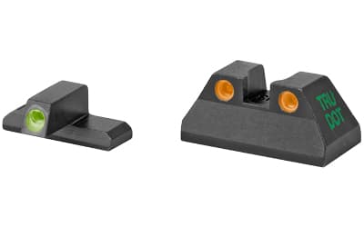 Meprolight Tru-Dot, Fixed Tritium Sights, Green/Orange, Fits HK USP Compact 9/40S&W/45ACP