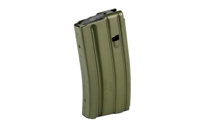DURAMAG Magazine, 223 Remington/5.56 NATO/300 Blackout, 20 Rounds, Fits AR-15, Black AGF Follower, Aluminum, Olive Drab Green