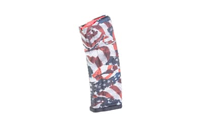 HEXMAG Magazine, Polyhex 2, Series 2, 223 Remington/5.56 NATO, 15 Rounds, Fits AR Rifles, Hydro Dipped One Nation Pattern