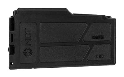 MDT Magazine, 300 Winchester Magnum, 3 Rounds, Fits Long Action 3.850" AICS Pattern, Polymer Construction, Black