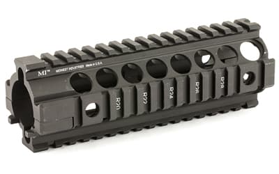 Midwest Industries Carbine Length Generation 2 Two Piece Drop-In-Handguard, Fits AR-15 Rifles, 4-Rail Handguard, Built-In QD Points, 7", Black
