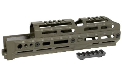 Midwest Industries ALPHA Series, 10" M-LOK Handguard, Fits AK-47 & AK-74 Stamped Receiver Variants, Anodized Finish, Olive Drab Green