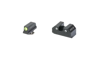 Night Fision Optics Ready Stealth Series Sights, Tritium with Yellow Fluorescent Ring Front Sight, Tritium Rear Sight, Fits Glock 43/42/43X MOS