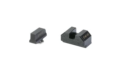 Night Fision Optics Ready Stealth Series Sights, Black Front and Rear Sights, Fits Glock 43/42/43X MOS, .220"-.227" Blade Height, Nitride Finish