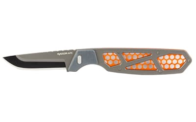 Outdoor Edge Razor APX, Fixed Blade Knife, Plain Edge, 2.5" Blade Length, Includes (5) 5 Drop Point Blades, Matte Finish