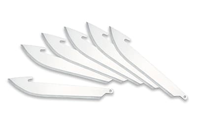 Outdoor Edge Edge Drop-Point Blades, Plain Edge, 3.5" Blades, 420J2 Stainless Steel, 6 Pack