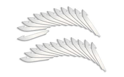 Outdoor Edge Edge Drop-Point Blades, Plain Edge, 3.5" Blades, 420J2 Stainless Steel, 24 Pack