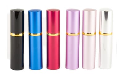 PS Products Hot Lips Pepper Spray, Display, .75 oz., Lipstick Disguised Pepper Spray, Assorted Colors, 6 Pack
