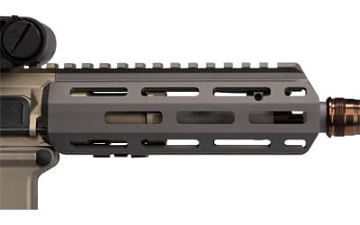 Q Honey Badger Handguard Kit, M-LOK, 6", Fits Honey Badger/AR Upper Receivers, Clear Anodized Finish, Gray, Includes Barrel Nut and Hardware