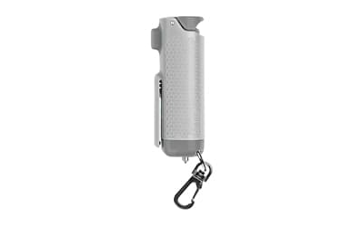 Sabre Safe Escape 3-In-1 Automotive Tool, Pepper Gel, Hard Case, .54oz, Light Gray, Includes Key Clip, Seatbelt Cutter and Glass Breaker