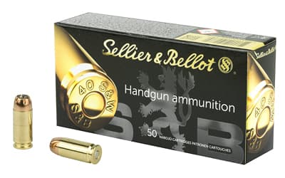 Sellier & Bellot Pistol, 40 S&W, 180 Grain, Jacketed Hollow Point, 50 Round Box