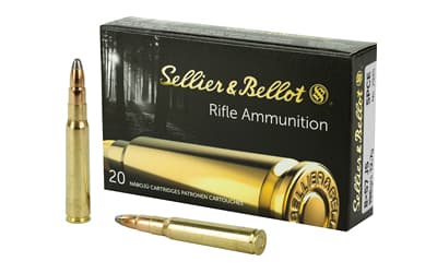 Sellier & Bellot Rifle, 8MM Mauser, 196 Grain, Soft Point Cut-Through Edge, 20 Round Box