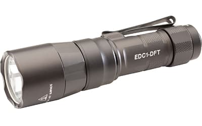 Surefire Everyday Carry Light (EDC-1-DFT), Dual-Fuel Turbo, Flashlight, 650 Lumens, Anodized Finish, Gray