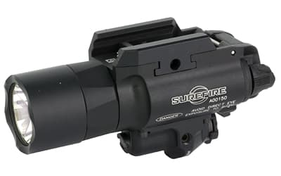 Surefire X400 Turbo, Weapon Light w/Laser, Fits Pistol and Picatinny, 650 Lumens, 66,000 Candela, Green Laser, Matte Finish, Black
