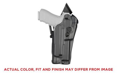 Safariland Model 6390RDS ALS Mid-Ride Level I Retention Duty Holster, Fits Glock 17 w/Light, Right Hand, STX Tactical Black Finish